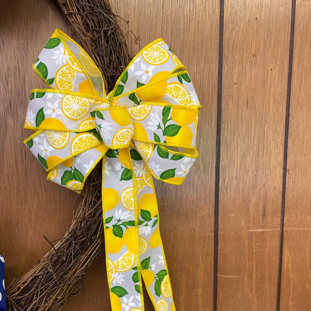 Lemons and love bow for wreaths and decorating